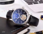 New Copy Patek Philippe Complications Watches SS Black Leather Strap
